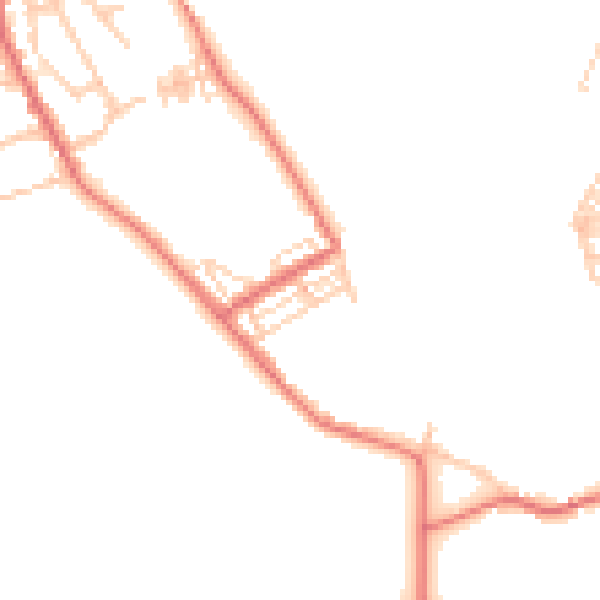 Daytime road noise heatmap for NE9 7YA