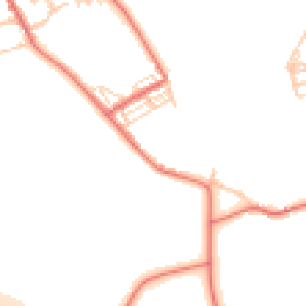 Daytime road noise heatmap for NE9 7YH