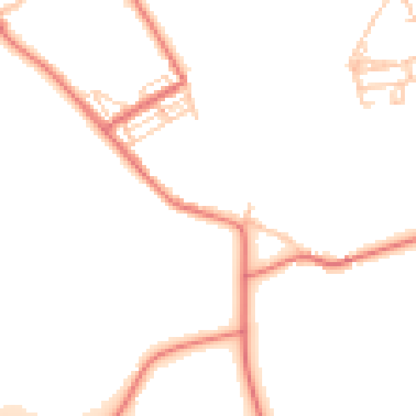Daytime road noise heatmap for NE9 7YJ