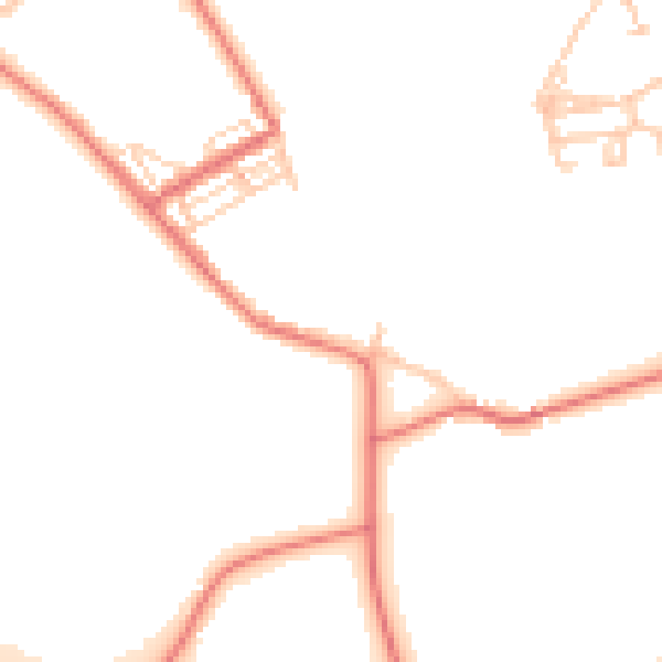 Daytime road noise heatmap for NE9 7YL