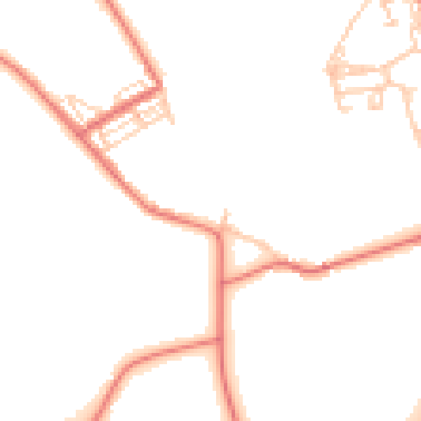 Daytime road noise heatmap for NE9 7YN