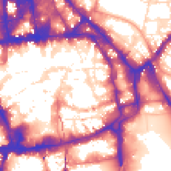 Daytime road noise heatmap for NG1 1AY
