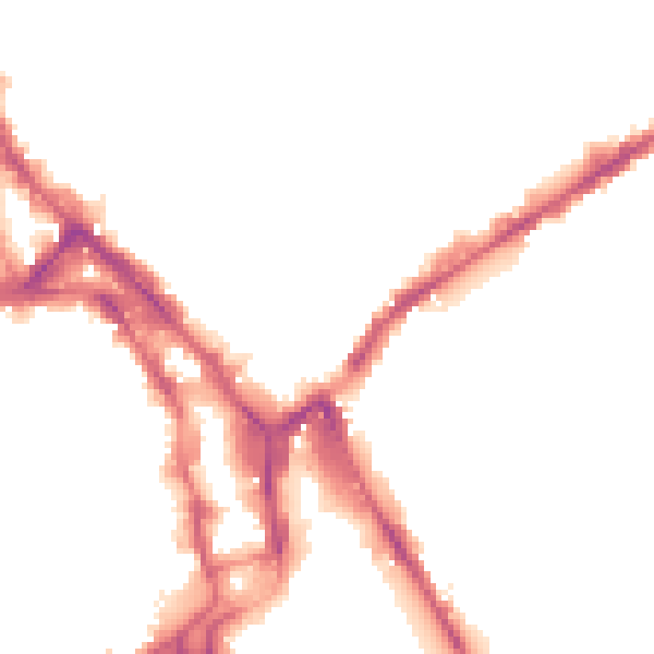 Night-time road noise heatmap for NG1 1DF