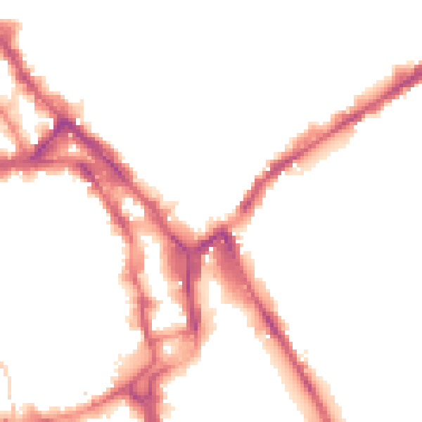 Night-time road noise heatmap for NG1 1DQ