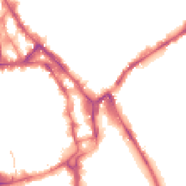 Night-time road noise heatmap for NG1 1DR