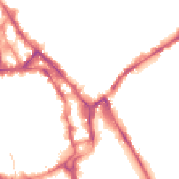 Night-time road noise heatmap for NG1 1DS