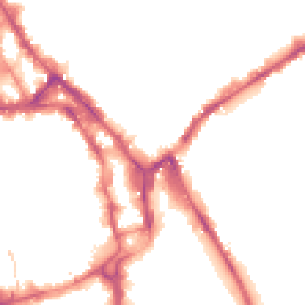 Night-time road noise heatmap for NG1 1DT