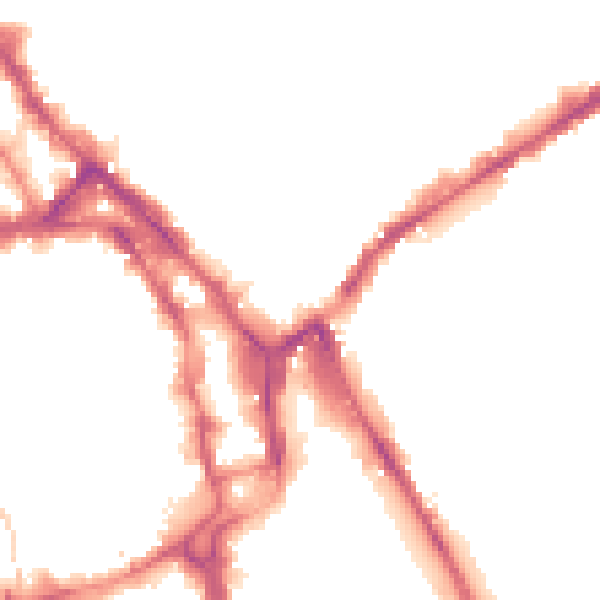 Night-time road noise heatmap for NG1 1DW