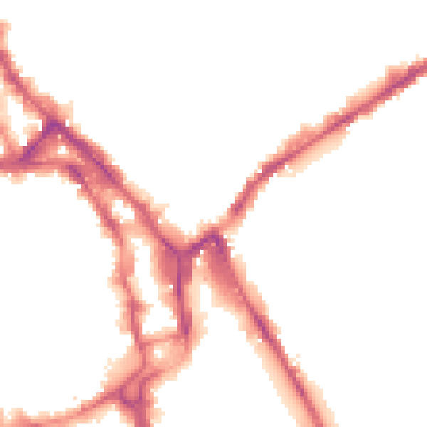 Night-time road noise heatmap for NG1 1DX