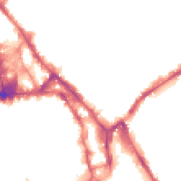 Night-time road noise heatmap for NG1 1EA