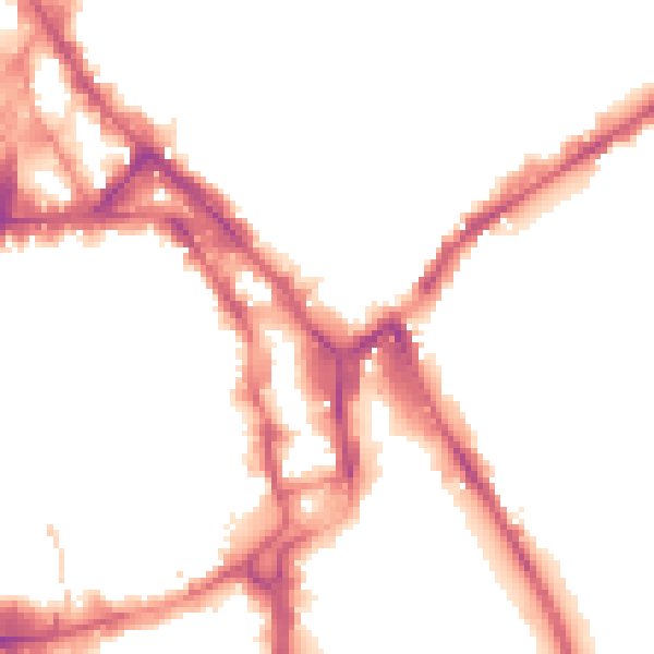 Night-time road noise heatmap for NG1 1ED