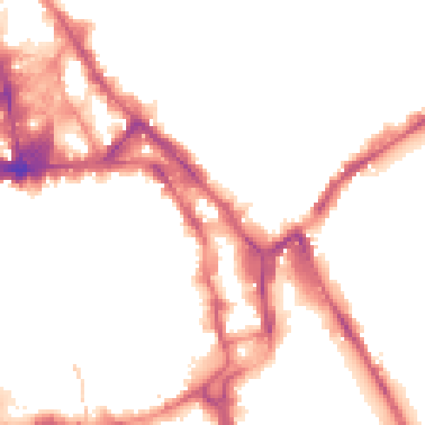 Night-time road noise heatmap for NG1 1EF