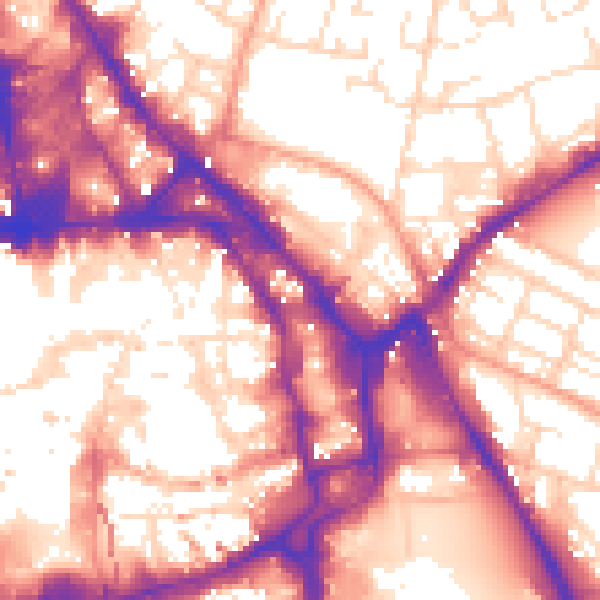 Daytime road noise heatmap for NG1 1FH