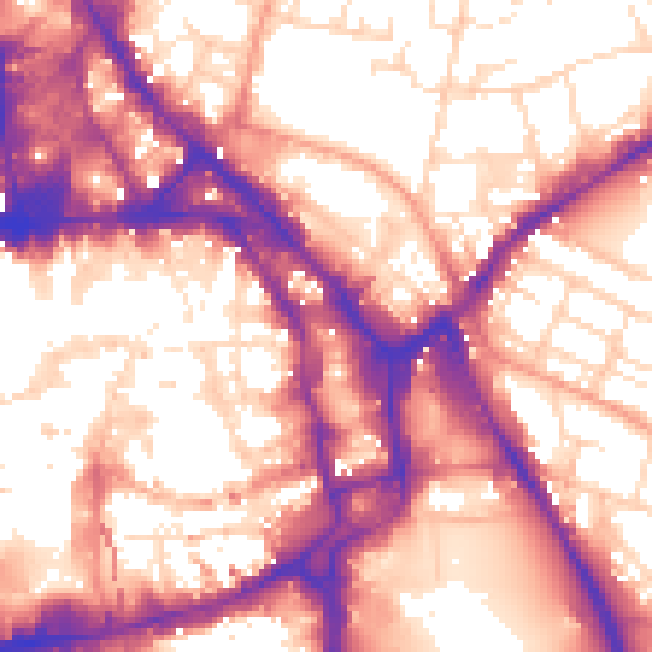 Daytime road noise heatmap for NG1 1FP