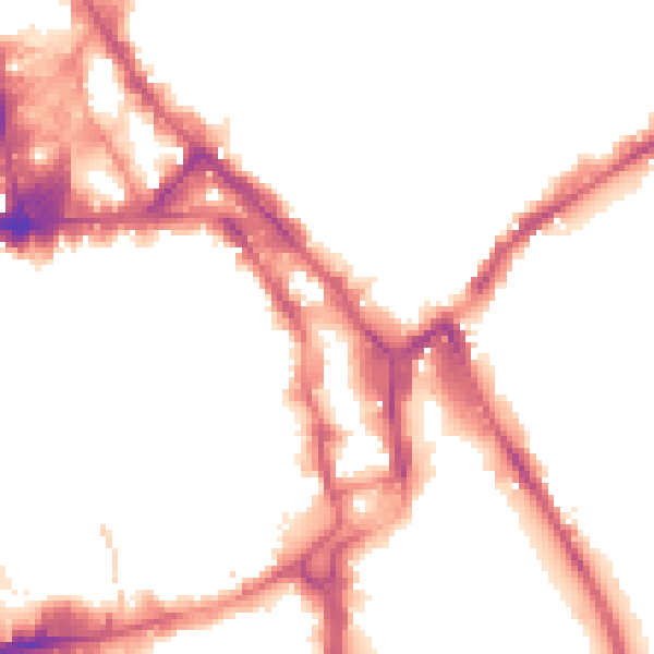 Night-time road noise heatmap for NG1 1FP