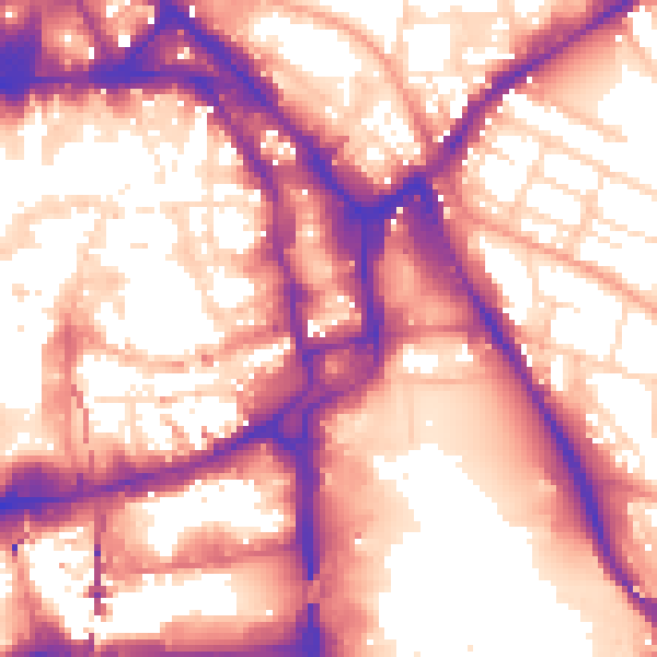 Daytime road noise heatmap for NG1 1GL