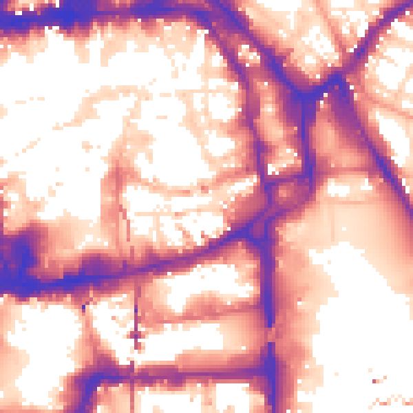 Daytime road noise heatmap for NG1 1GT