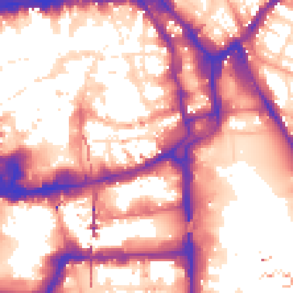 Daytime road noise heatmap for NG1 1GX