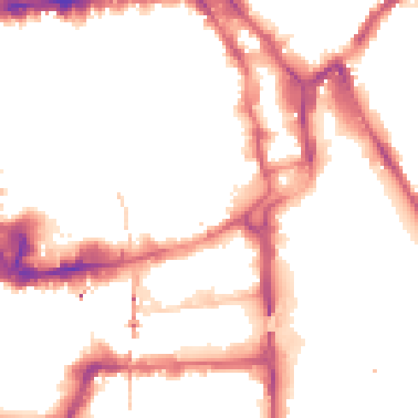 Night-time road noise heatmap for NG1 1GX