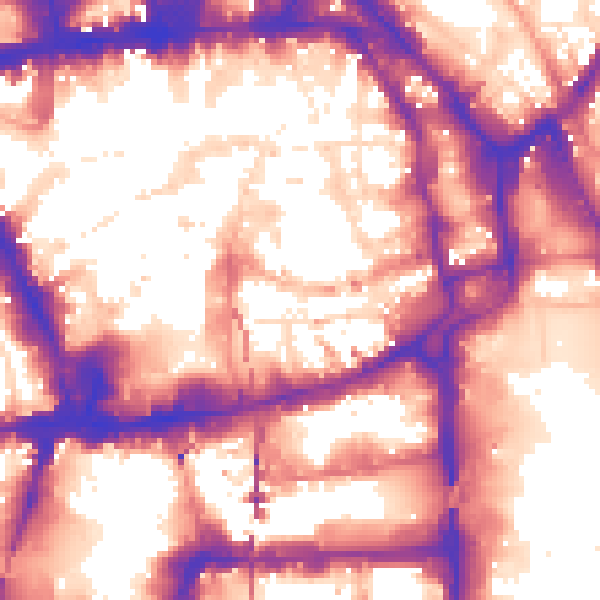 Daytime road noise heatmap for NG1 1HN