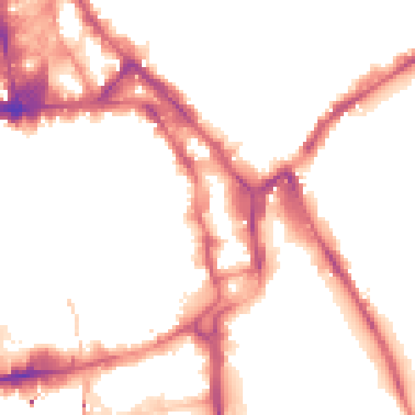 Night-time road noise heatmap for NG1 1JW