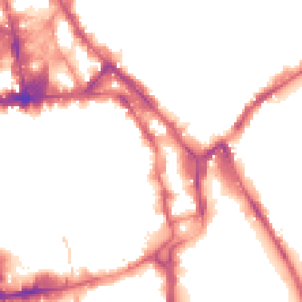 Night-time road noise heatmap for NG1 1JZ
