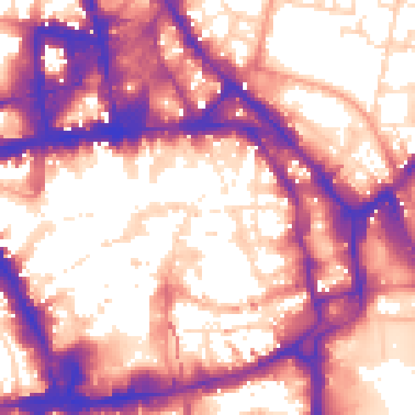 Daytime road noise heatmap for NG1 1NU