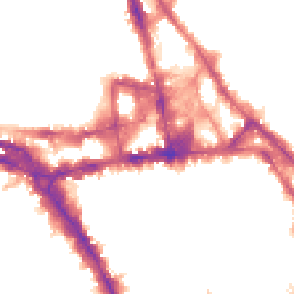 Night-time road noise heatmap for NG1 2AE
