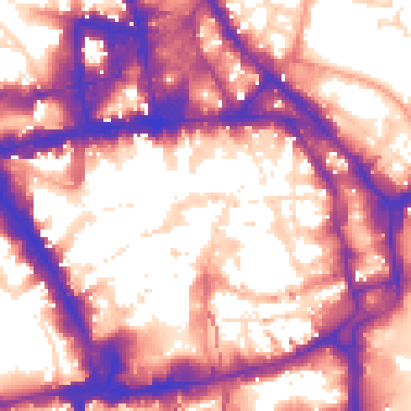 Daytime road noise heatmap for NG1 2EX