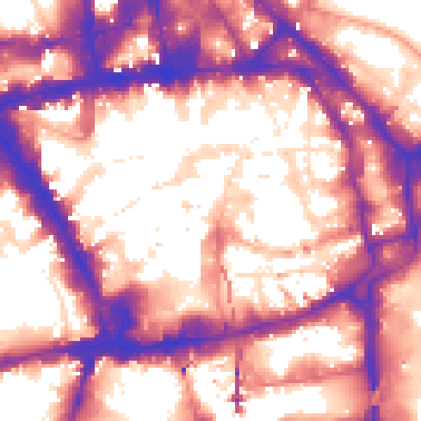 Daytime road noise heatmap for NG1 2GJ