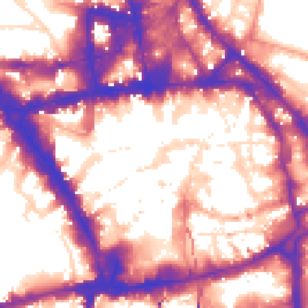 Daytime road noise heatmap for NG1 2HW