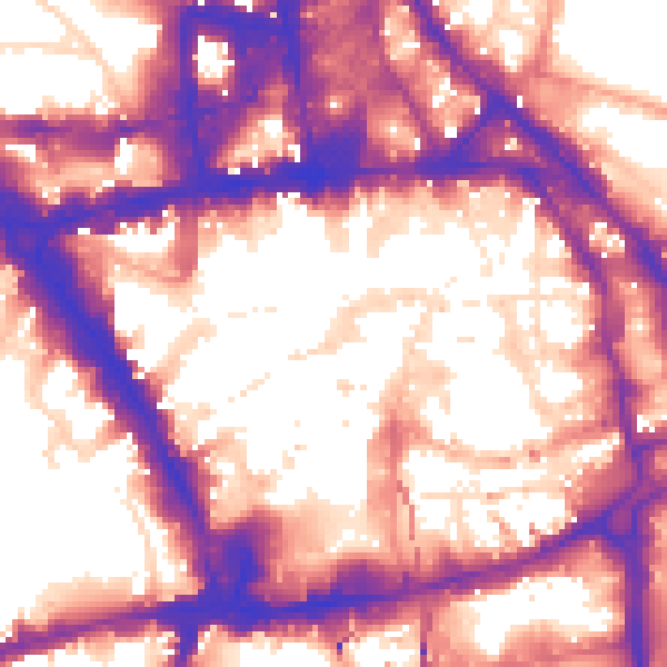 Daytime road noise heatmap for NG1 2JF