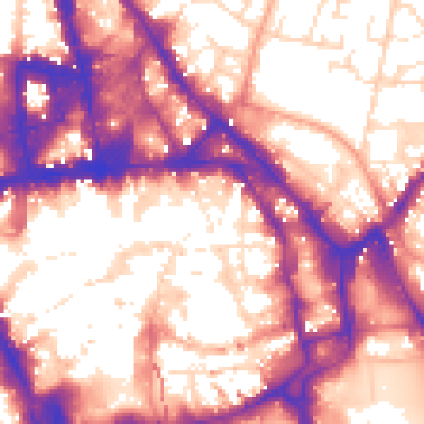 Daytime road noise heatmap for NG1 3AL