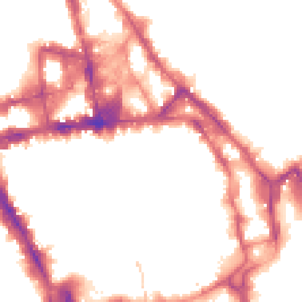 Night-time road noise heatmap for NG1 3BH