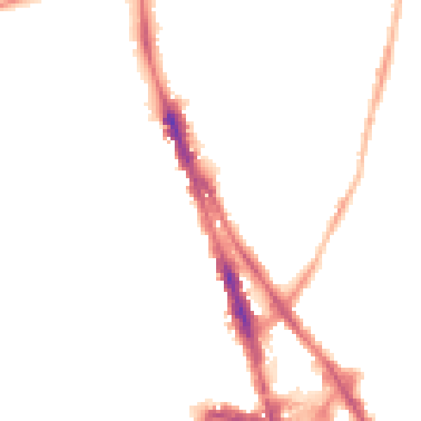Night-time road noise heatmap for NG1 3HW