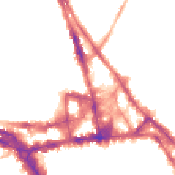 Night-time road noise heatmap for NG1 4DJ