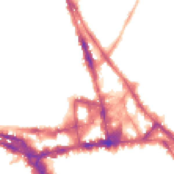 Night-time road noise heatmap for NG1 4DP