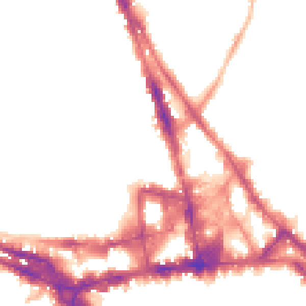 Night-time road noise heatmap for NG1 4DS