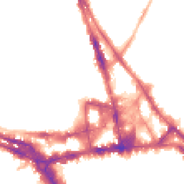 Night-time road noise heatmap for NG1 4DT