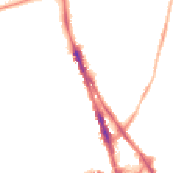 Night-time road noise heatmap for NG1 4EA
