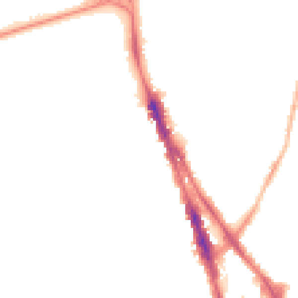 Night-time road noise heatmap for NG1 4ER