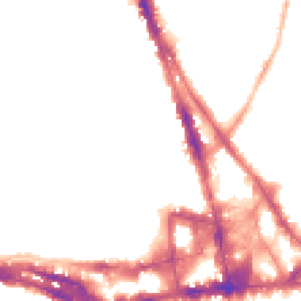 Night-time road noise heatmap for NG1 4ET