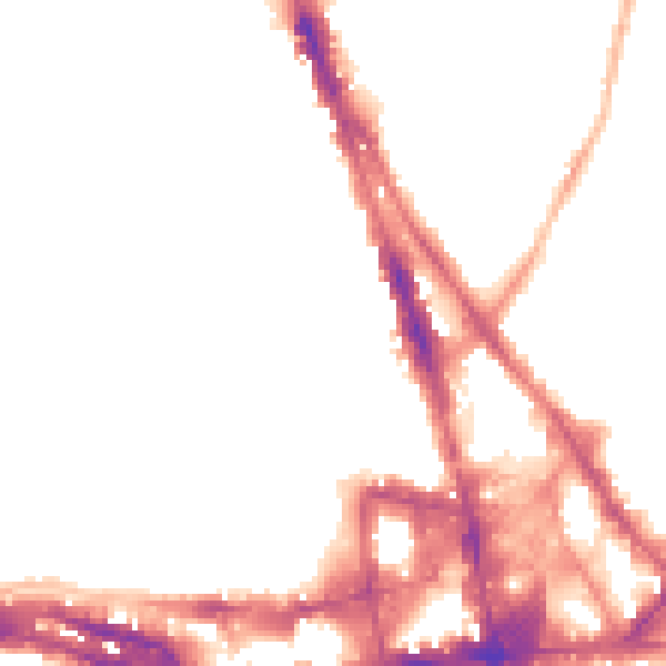 Night-time road noise heatmap for NG1 4EU