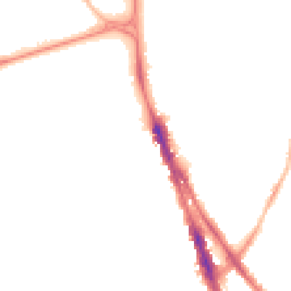 Night-time road noise heatmap for NG1 4EW