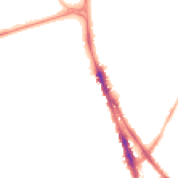 Night-time road noise heatmap for NG1 4HG