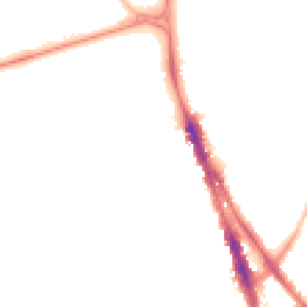 Night-time road noise heatmap for NG1 4HS