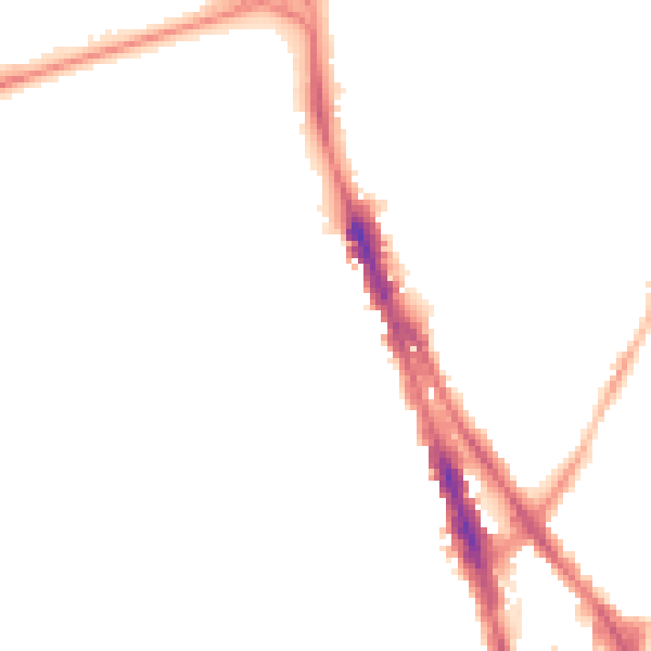 Night-time road noise heatmap for NG1 4HU