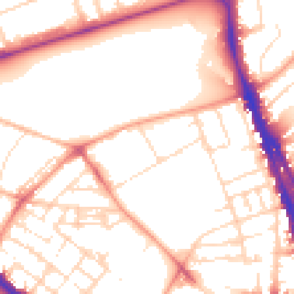Daytime road noise heatmap for NG1 4HX