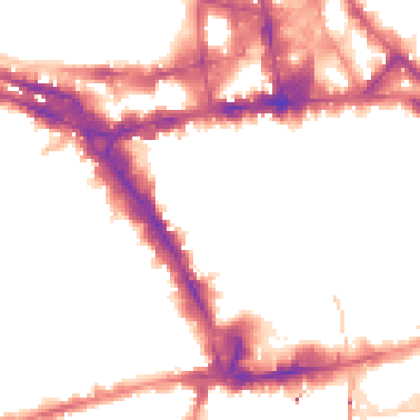 Night-time road noise heatmap for NG1 6BT