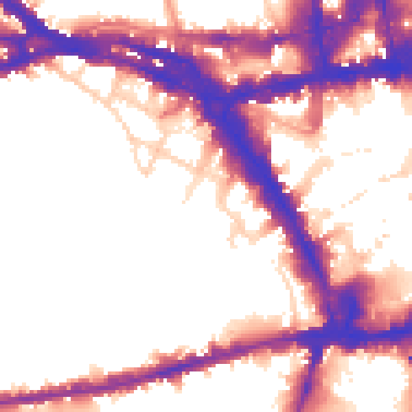 Daytime road noise heatmap for NG1 6GN